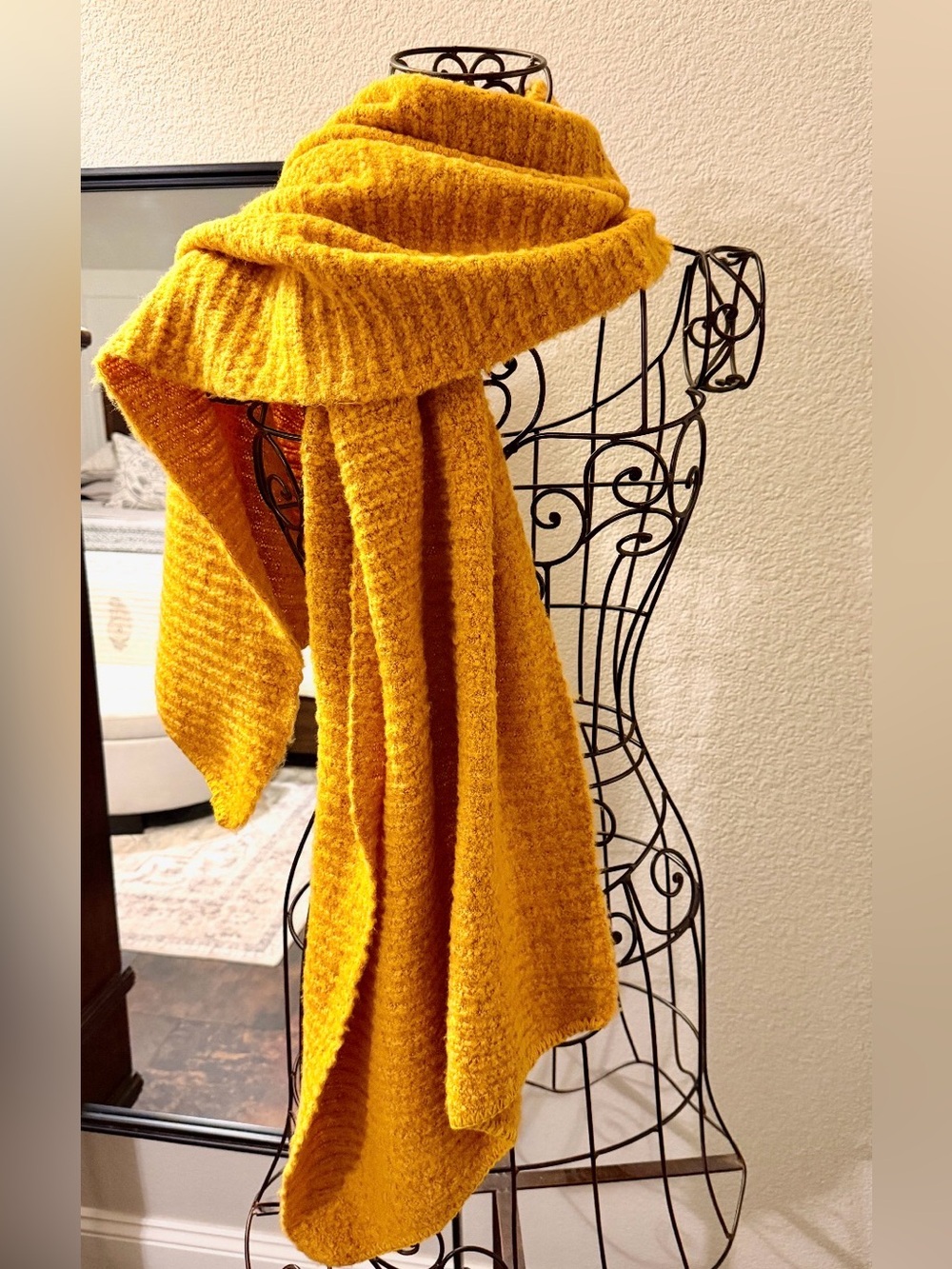Free People Mustard Yellow Scarf – 22” x 70”